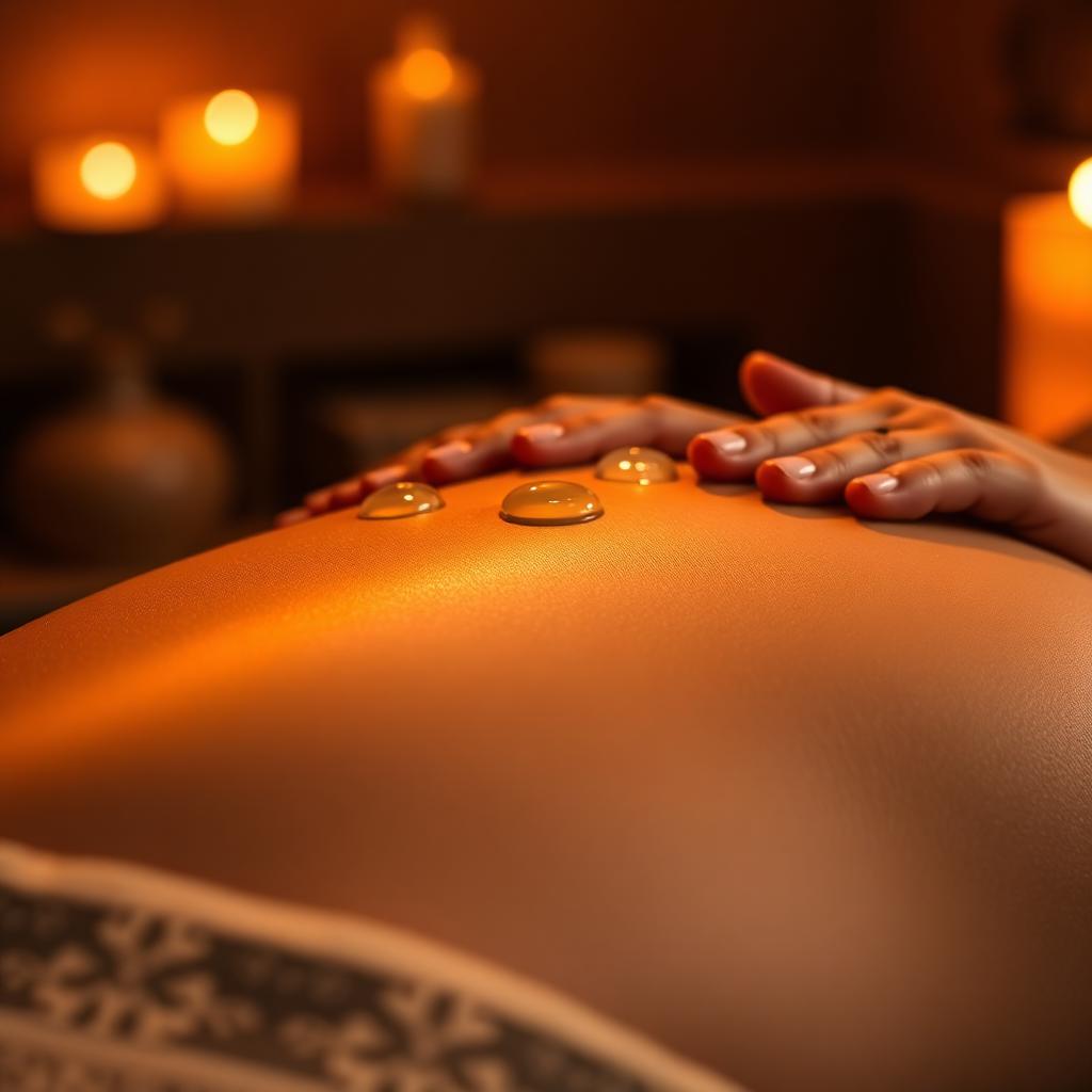 Massagem relaxante com óleos